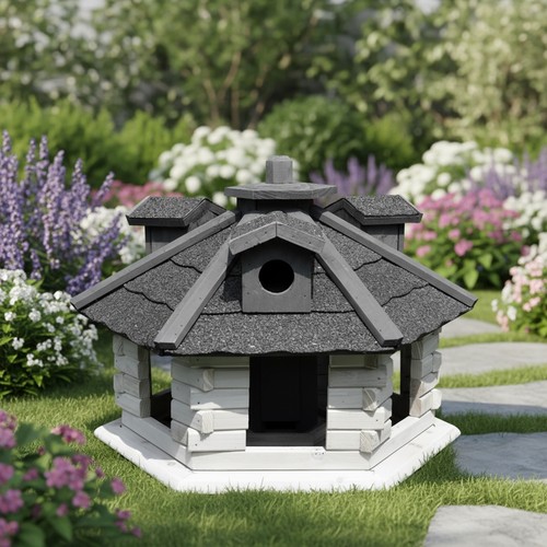Vogelhaus mit futterspender - mit,